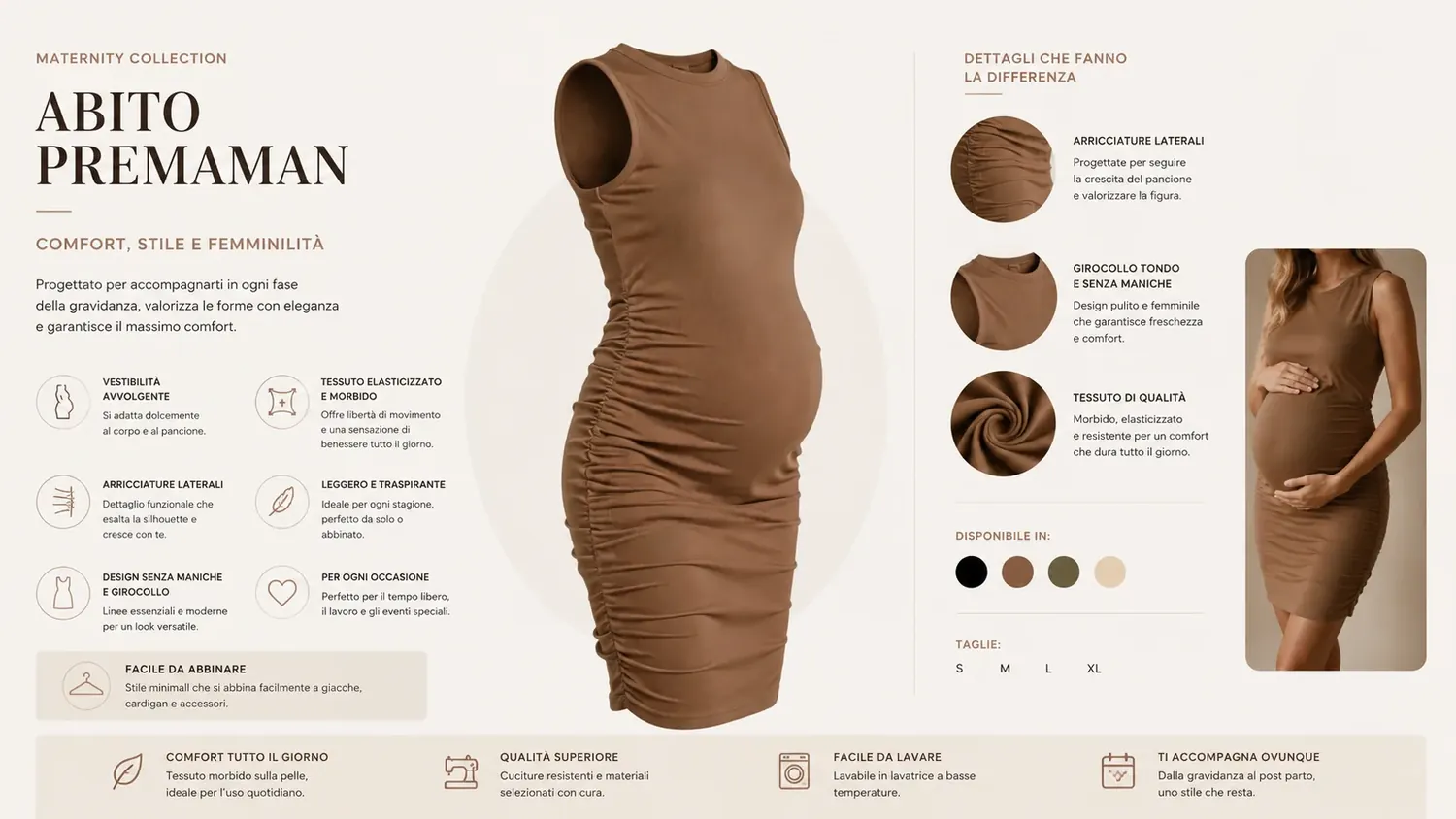 Infografica di abbigliamento premaman per e-commerce | CS Creation