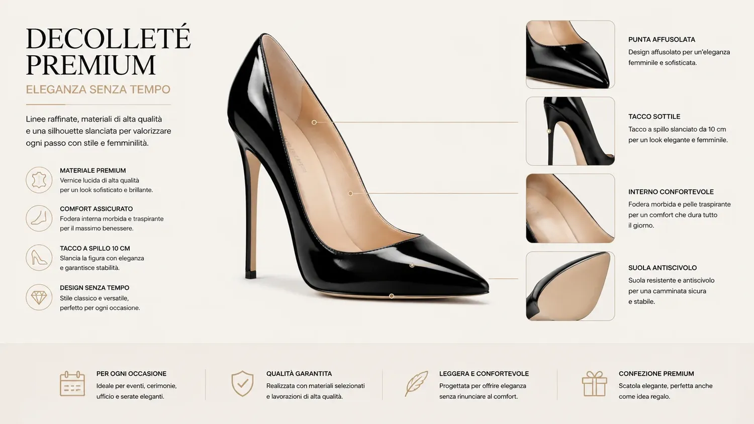 Infografica di scarpe per e-commerce | CS Creation