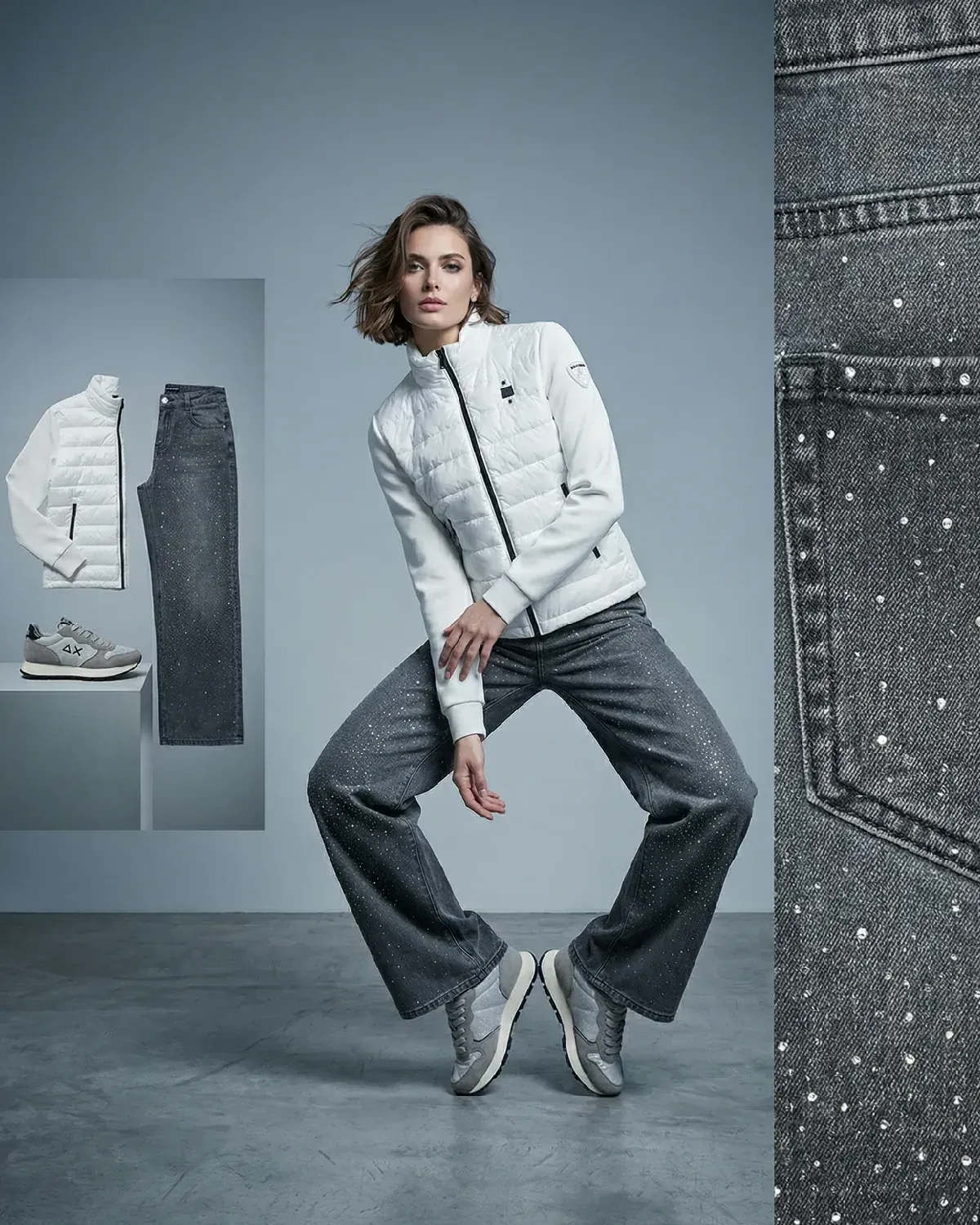 Immagine lifestyle di abbigliamento jeans per e-commerce e social | CS Creation