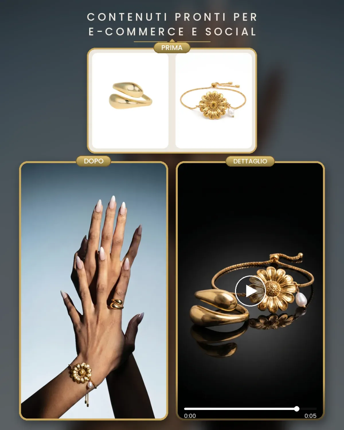 Immagine lifestyle di gioielli per e-commerce e social | CS Creation