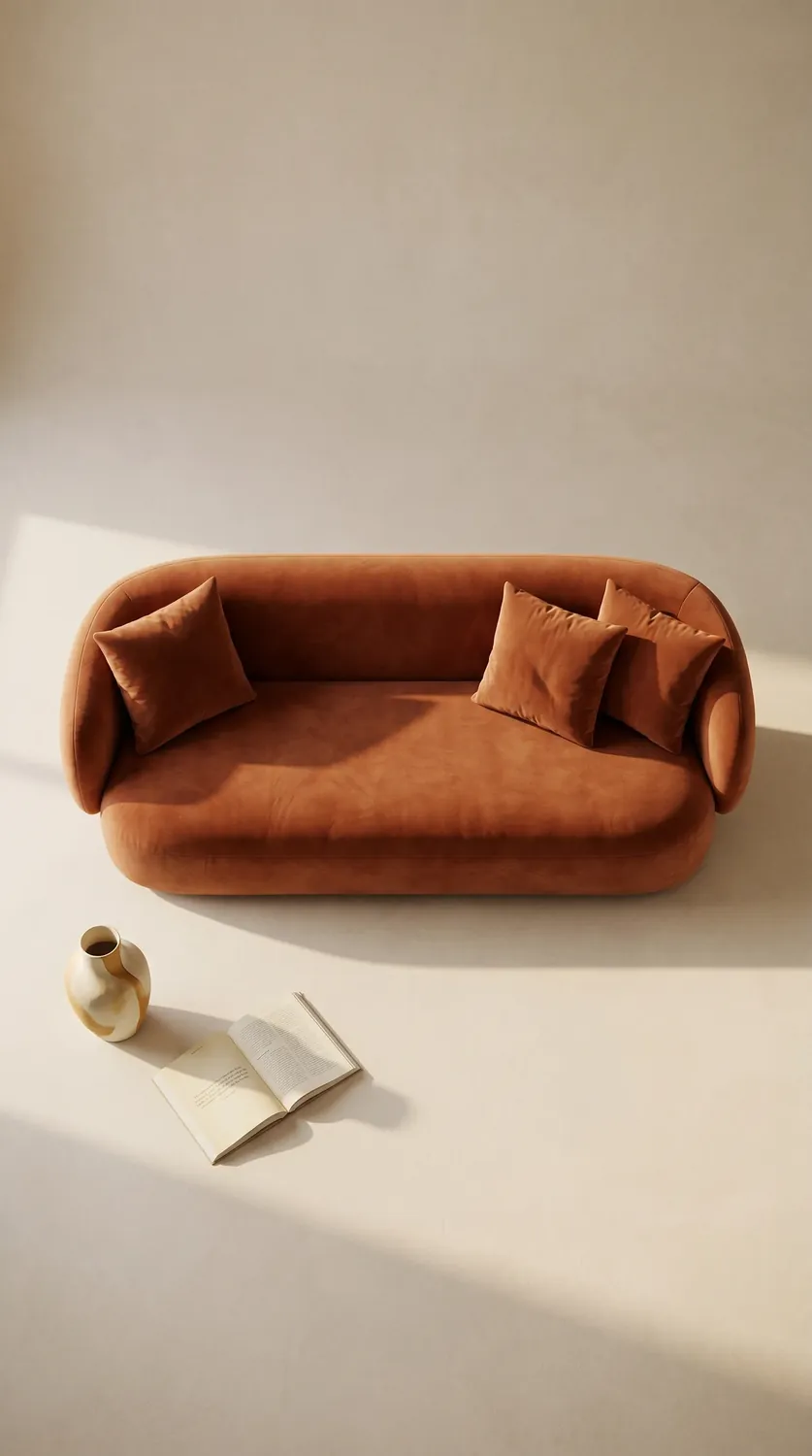 Divano angolare in ambiente living contemporaneo