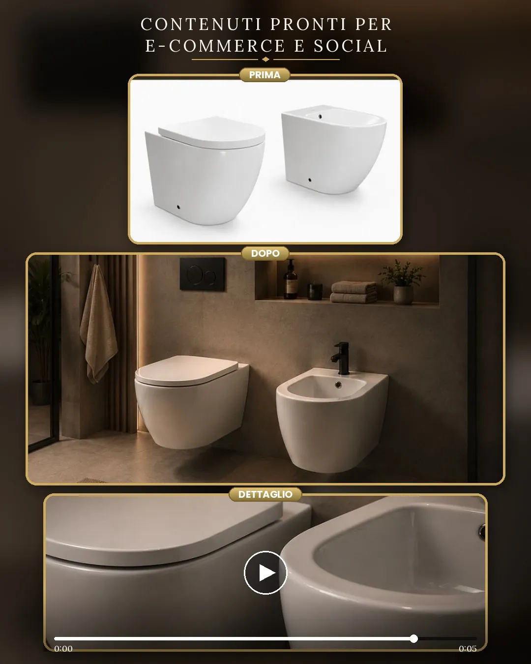 Sanitari da bagno in ceramica in ambiente moderno