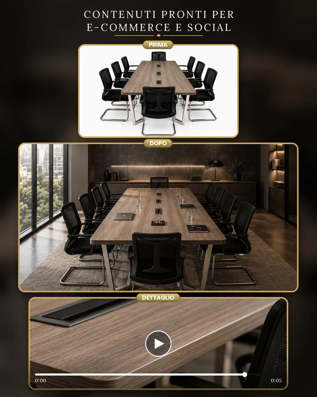 Tavolo da riunioni per ufficio in ambiente professionale
