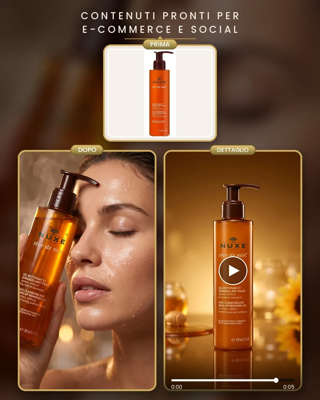Immagine prodotto di beauty struccante prima dopo per beauty e skincare | CS Creation