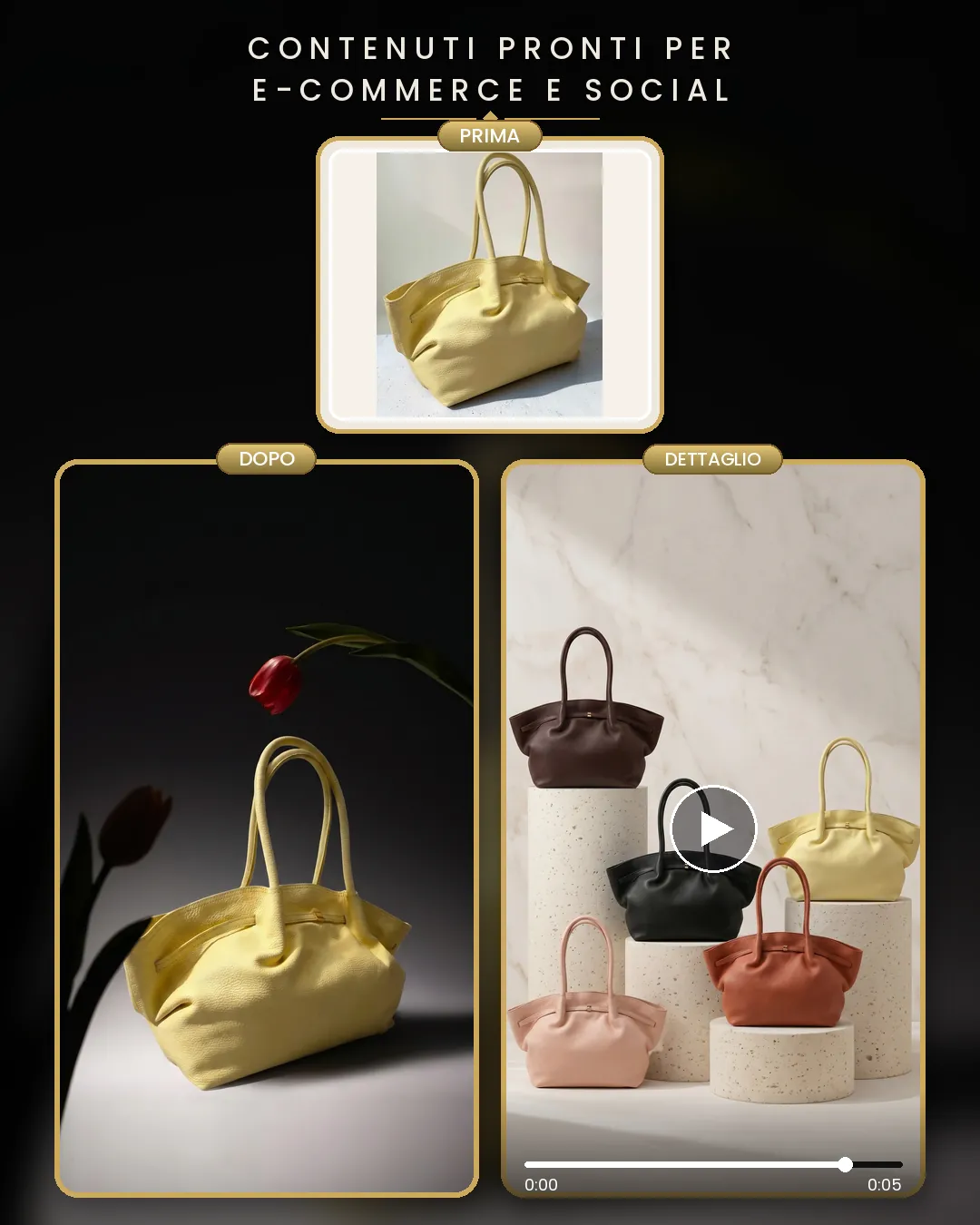 Immagine prodotto di borsa donna pelle per borse e accessori | CS Creation