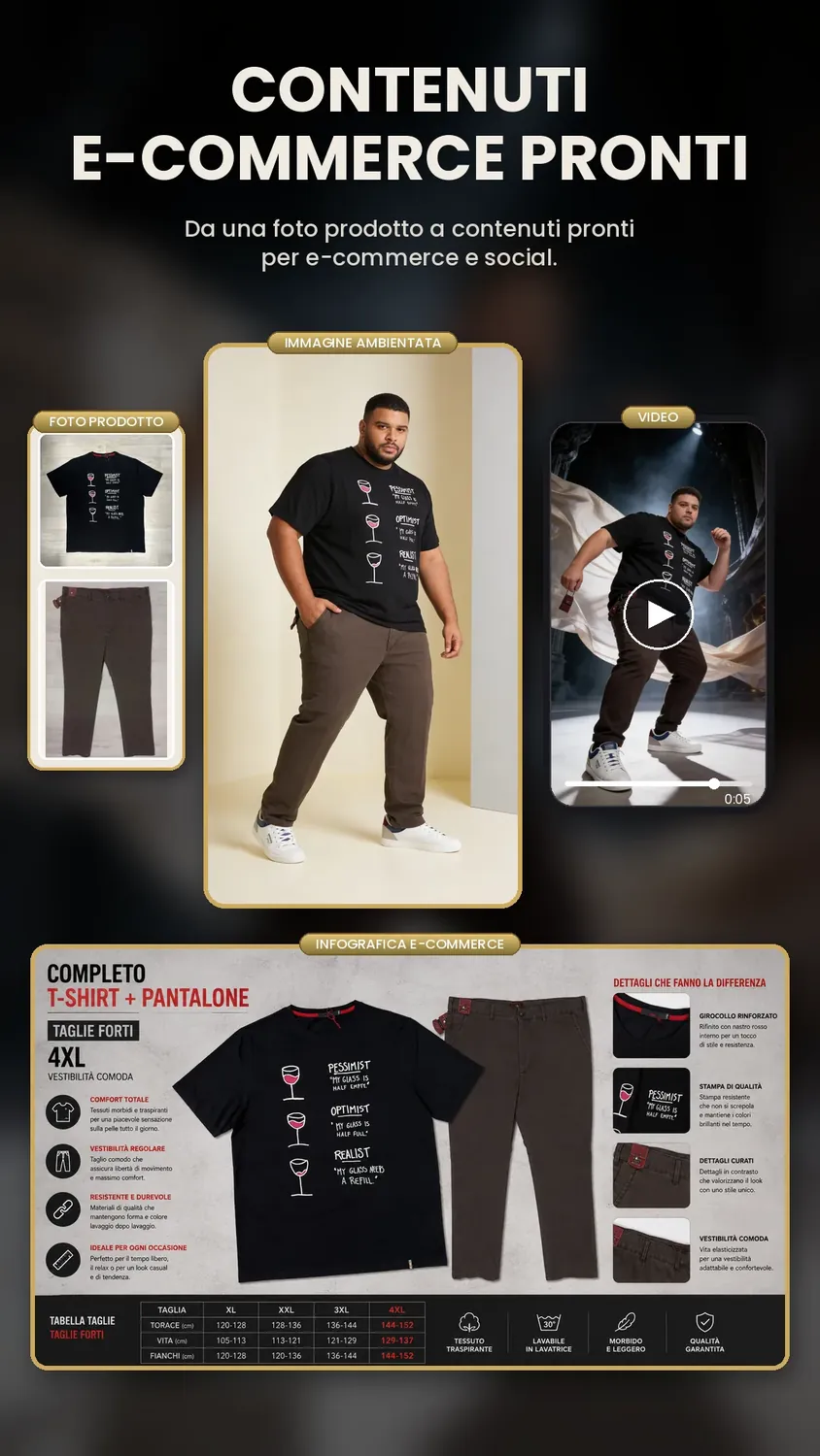 Immagine prodotto di fashion completo taglieforti per fashion e abbigliamento | CS Creation