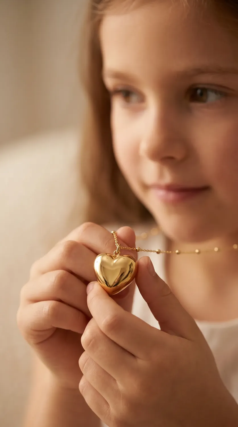 Immagine lifestyle di gioielli collana cuore per gioielli | CS Creation